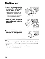 Предварительный просмотр 18 страницы Sony DSLR-A230 Instruction Manual