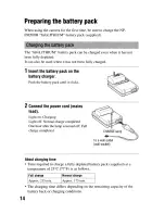 Preview for 14 page of Sony DSLR-A300 - alpha; Digital Single Lens Reflex Camera Body Instruction Manual