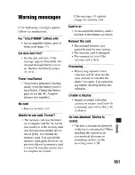 Preview for 161 page of Sony DSLR-A300 - alpha; Digital Single Lens Reflex Camera Body Instruction Manual