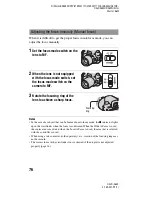 Предварительный просмотр 76 страницы Sony DSLR-A450 Instruction Manual