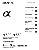 Предварительный просмотр 1 страницы Sony DSLR-A55O Instruction Manual