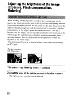 Предварительный просмотр 92 страницы Sony DSLR-A55O Instruction Manual