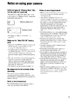 Preview for 7 page of Sony DSLR-A700 User'S Manual / Troubleshooting