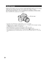 Предварительный просмотр 54 страницы Sony DSLR-A700 User'S Manual / Troubleshooting