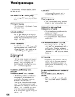 Предварительный просмотр 158 страницы Sony DSLR-A700 User'S Manual / Troubleshooting