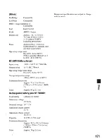 Предварительный просмотр 171 страницы Sony DSLR-A700 User'S Manual / Troubleshooting