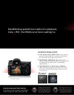 Предварительный просмотр 2 страницы Sony DSLR-A700K - alpha; Digital Single Lens Reflex Camera Brochure & Specs