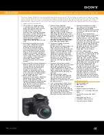 Sony DSLR-A700K - alpha; Digital Single Lens Reflex Camera Specifications предпросмотр