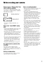 Preview for 7 page of Sony DSLR-A700K - alpha; Digital Single Lens Reflex Camera User'S And Troubleshooting Manual