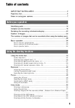 Preview for 9 page of Sony DSLR-A700K - alpha; Digital Single Lens Reflex Camera User'S And Troubleshooting Manual