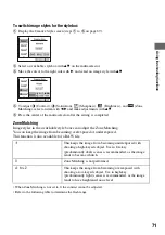 Preview for 71 page of Sony DSLR-A700K - alpha; Digital Single Lens Reflex Camera User'S And Troubleshooting Manual