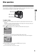 Preview for 79 page of Sony DSLR-A700K - alpha; Digital Single Lens Reflex Camera User'S And Troubleshooting Manual