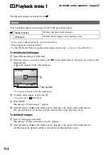 Preview for 114 page of Sony DSLR-A700K - alpha; Digital Single Lens Reflex Camera User'S And Troubleshooting Manual