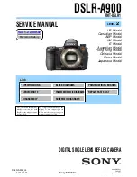 Sony DSLR-A900 Service Manual предпросмотр