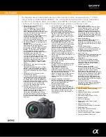 Sony DSLR-A900 Specifications preview
