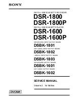 Sony DSR-1600P Service Manual preview