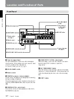 Preview for 10 page of Sony DSR-20 Operating Instructions Manual