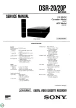 Preview for 1 page of Sony DSR-20 Service Manual