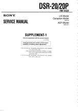 Preview for 125 page of Sony DSR-20 Service Manual