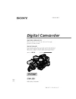 Sony DSR 200 Operating Instructions Manual preview