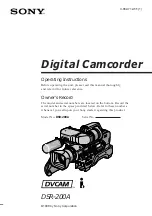 Sony DSR-200A Operating Instructions Manual preview