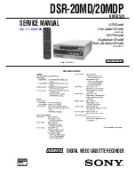 Sony DSR-20MD Service Manual preview