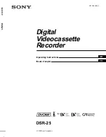 Sony DSR 25 - DVCAM Digital Video Recorder Operating Instructions Manual preview