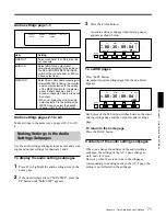 Предварительный просмотр 71 страницы Sony DSR-70 Operating Instructions Manual