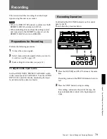 Предварительный просмотр 79 страницы Sony DSR-70 Operating Instructions Manual