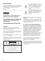 Preview for 2 page of Sony DSR-DR1000P Operating Instructions Manual