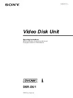 Sony DSR-DU1 Operating Instructions Manual preview