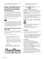 Preview for 20 page of Sony DSR-DU1 Operating Instructions Manual