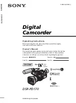 Preview for 1 page of Sony DSR PD170 - Camcorder - 380 KP Operating Instructions Manual