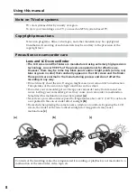 Preview for 8 page of Sony DSR PD170 - Camcorder - 380 KP Operating Instructions Manual