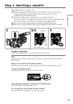 Preview for 17 page of Sony DSR PD170 - Camcorder - 380 KP Operating Instructions Manual