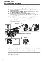 Preview for 18 page of Sony DSR PD170 - Camcorder - 380 KP Operating Instructions Manual