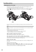 Preview for 20 page of Sony DSR PD170 - Camcorder - 380 KP Operating Instructions Manual