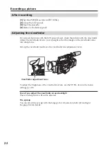 Preview for 22 page of Sony DSR PD170 - Camcorder - 380 KP Operating Instructions Manual