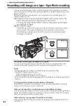 Preview for 34 page of Sony DSR PD170 - Camcorder - 380 KP Operating Instructions Manual