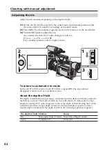 Preview for 44 page of Sony DSR PD170 - Camcorder - 380 KP Operating Instructions Manual