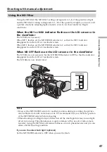 Preview for 47 page of Sony DSR PD170 - Camcorder - 380 KP Operating Instructions Manual