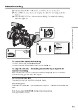 Preview for 61 page of Sony DSR PD170 - Camcorder - 380 KP Operating Instructions Manual