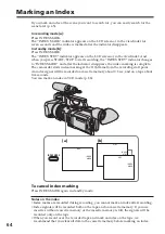 Preview for 64 page of Sony DSR PD170 - Camcorder - 380 KP Operating Instructions Manual