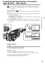 Preview for 67 page of Sony DSR PD170 - Camcorder - 380 KP Operating Instructions Manual