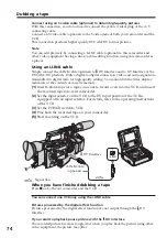 Preview for 74 page of Sony DSR PD170 - Camcorder - 380 KP Operating Instructions Manual