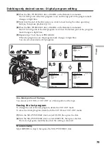 Preview for 79 page of Sony DSR PD170 - Camcorder - 380 KP Operating Instructions Manual