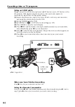 Preview for 84 page of Sony DSR PD170 - Camcorder - 380 KP Operating Instructions Manual