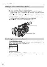 Preview for 88 page of Sony DSR PD170 - Camcorder - 380 KP Operating Instructions Manual