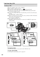 Preview for 98 page of Sony DSR PD170 - Camcorder - 380 KP Operating Instructions Manual