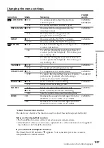 Preview for 107 page of Sony DSR PD170 - Camcorder - 380 KP Operating Instructions Manual